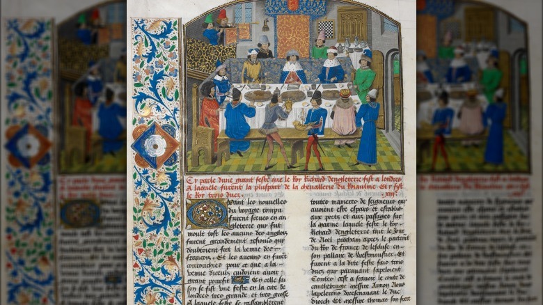 page from medieval cookbook