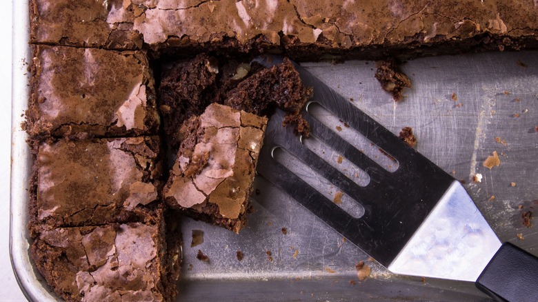 Brownies in a pan