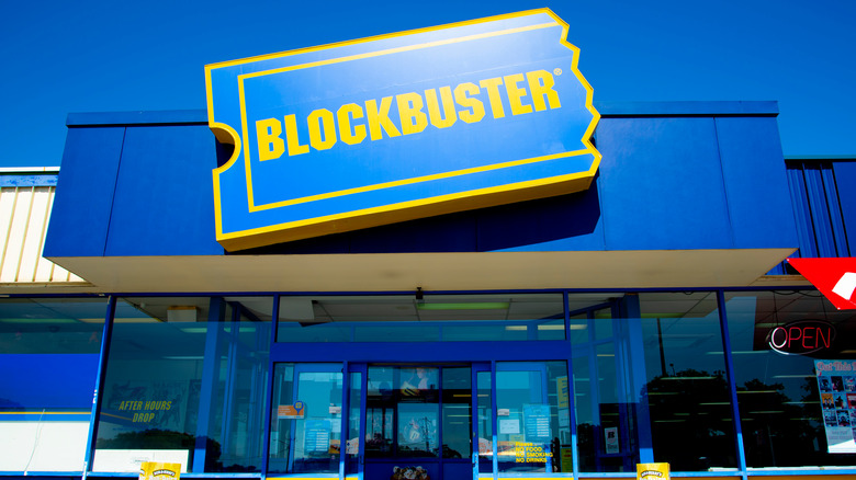 Blockbuster exterior with logo