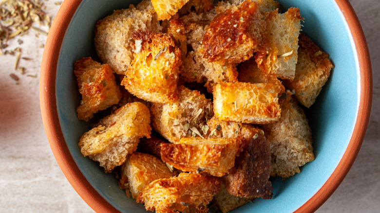 pam fried croutons