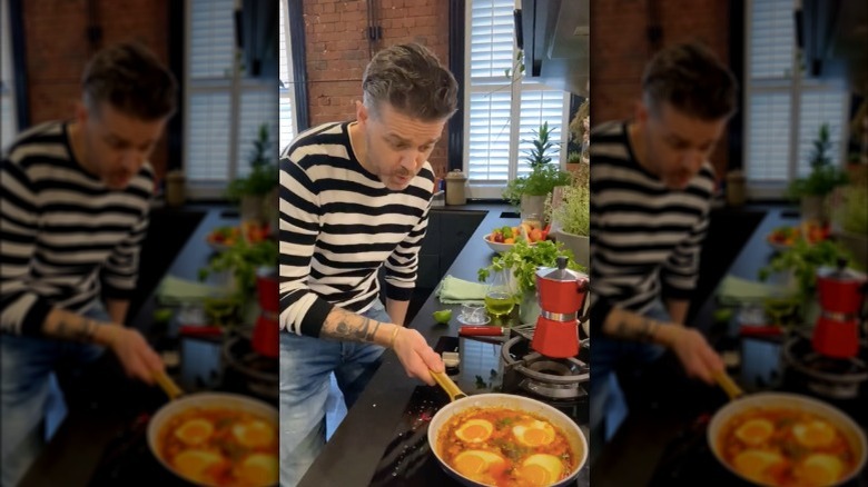 Jock Zonfrillo making eggs