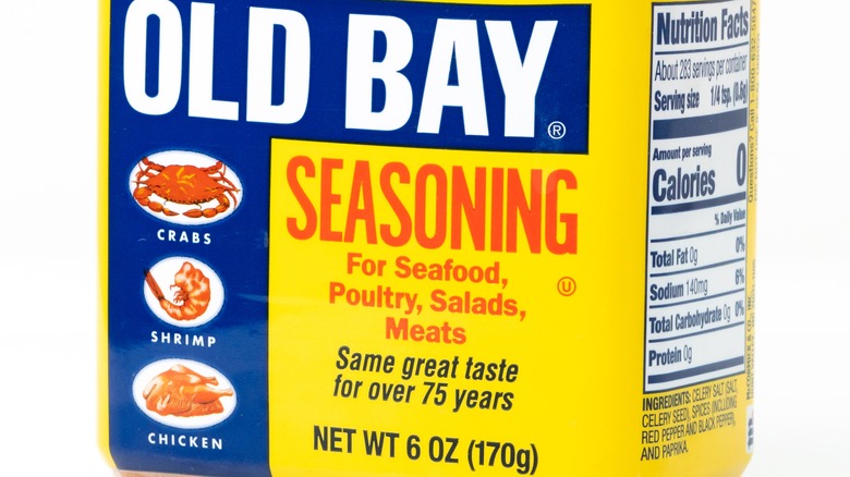 Close up of Old Bay Seasoning