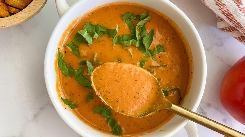 bowl of tomato bisque 