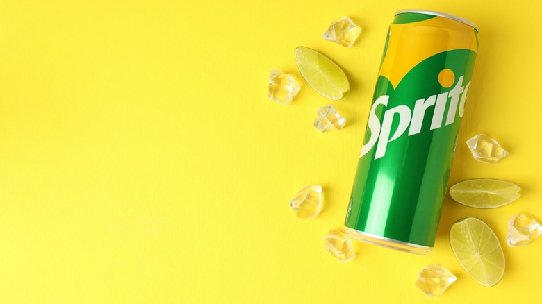 yellow and green sprite botle