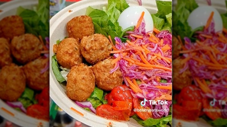 falafel salad from Costco's food court in Japan