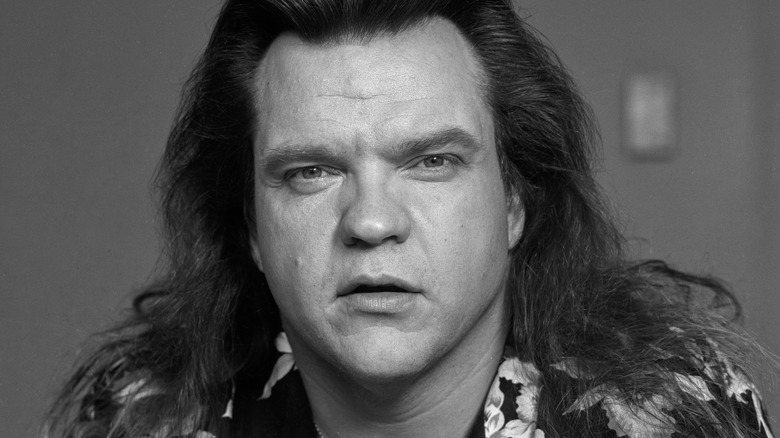 Meat Loaf wearing floral shirt