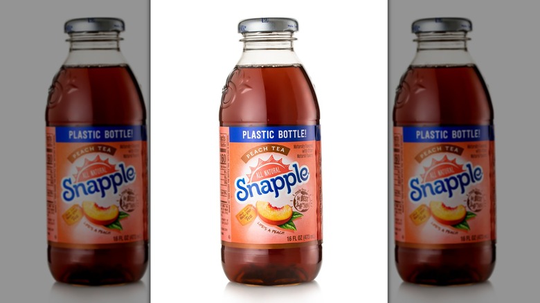 snapple peach tea bottles