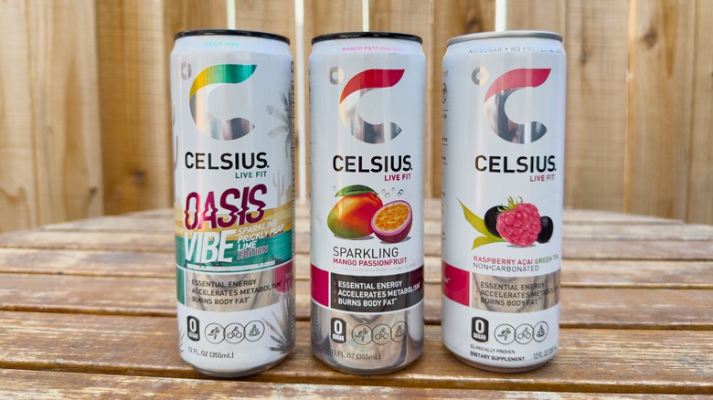 Three Celsius drinks