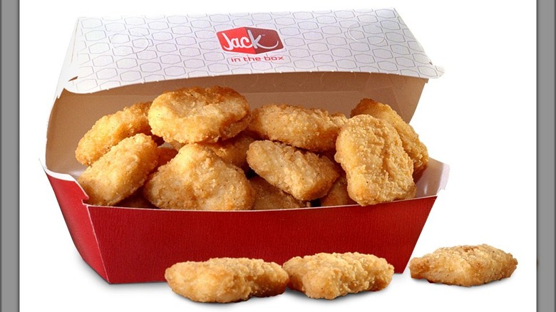 Jack in the Box chicken nuggets in box