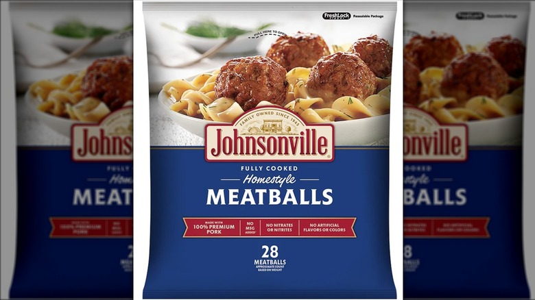 bag of Johnsonville homestyle meatballs