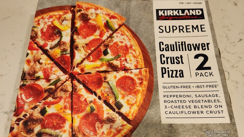Kirkland Signature Supreme Cauliflower Crust Pizza package