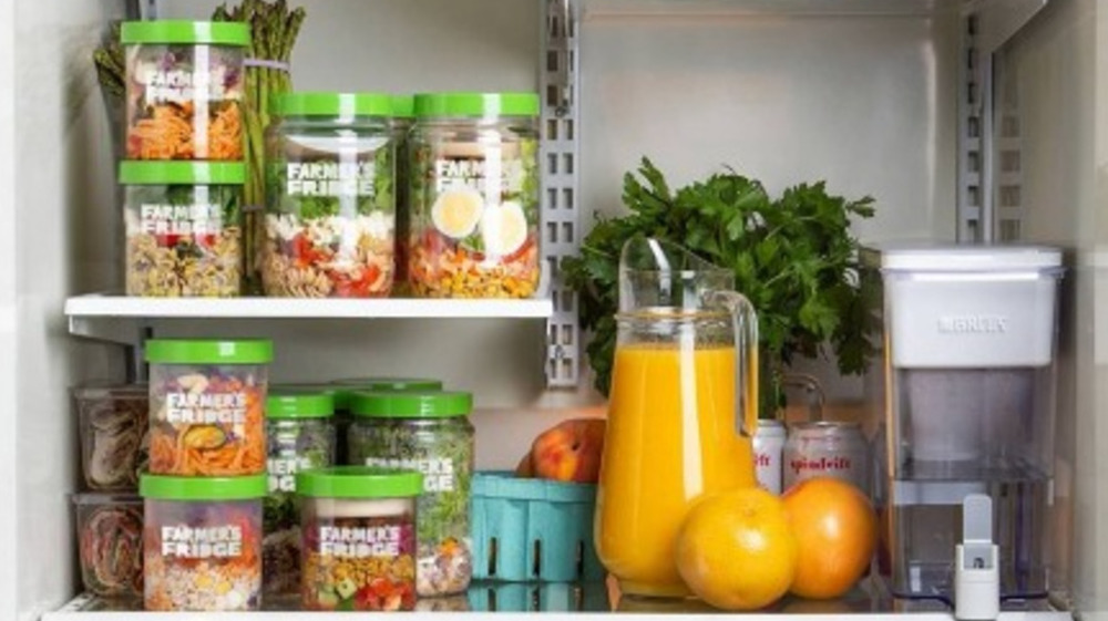 Farmer's Fridge items inside fridge