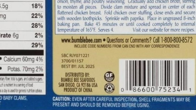Bumble Bee Bar Code and UPC