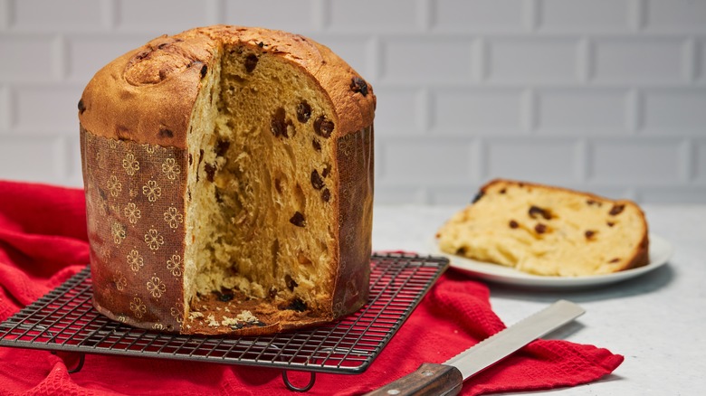 Panettone, or Italian fruitcake