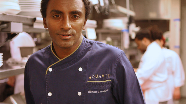 Marcus Samuelsson working at Aquavit