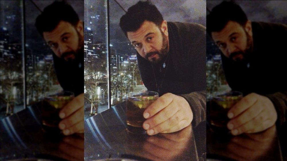 Adam Richman drinking booze