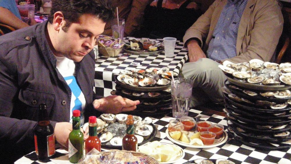 Adam Richman and oysters