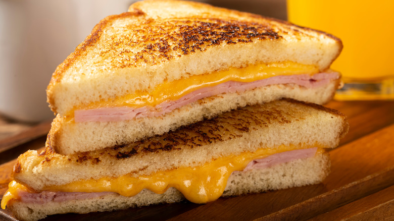 grilled cheese with ham