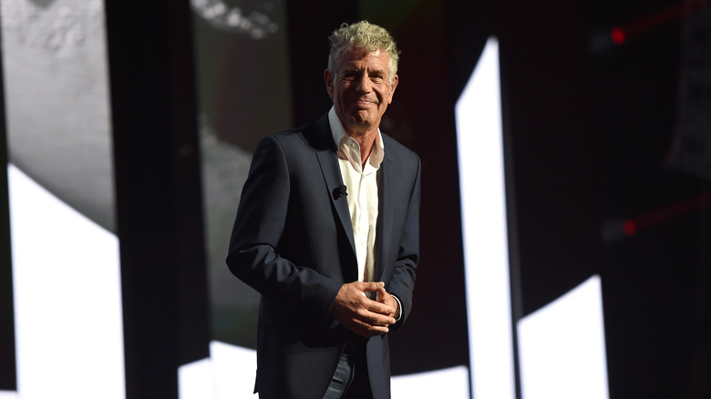 Anthony Bourdain at speaking engagement