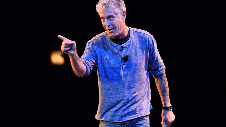 Anthony Bourdain, on stage