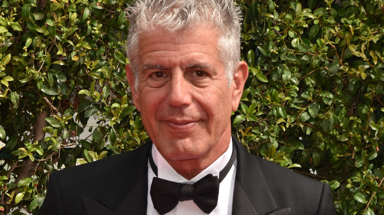 Anthony Bourdain wearing tux