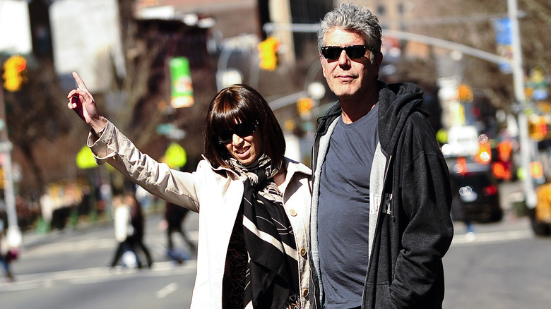 Anthony Bourdain with Ottavia Busia​-Bourdain