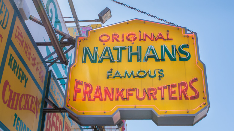 Nathan's Famous sign