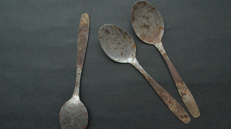 rusty utensils