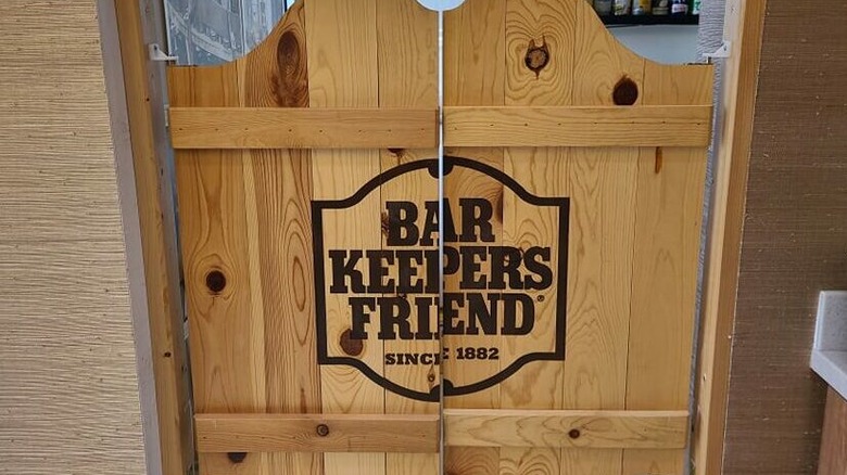 Bar Keepers Friend saloon door