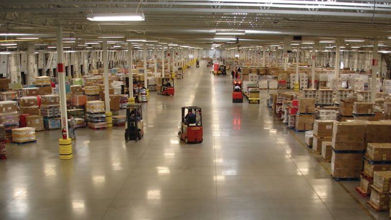 Inside one of BJ's distribution centers