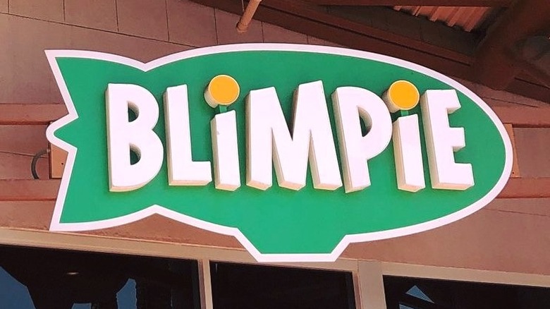 Green Blimpie store sign