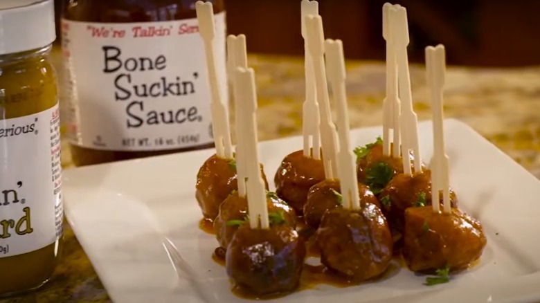 Meatballs with Bone Suckin' Sauce 