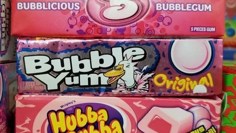 Packs of Bubble Yum Gum, Hubba Bubba, Bubblicious