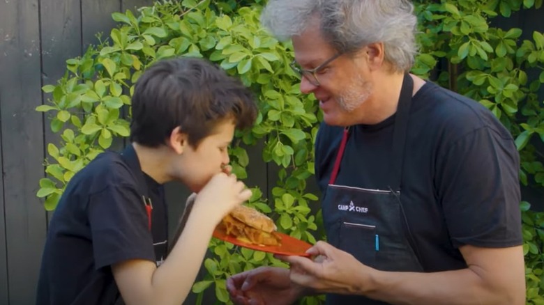 George Motz and his son Mac