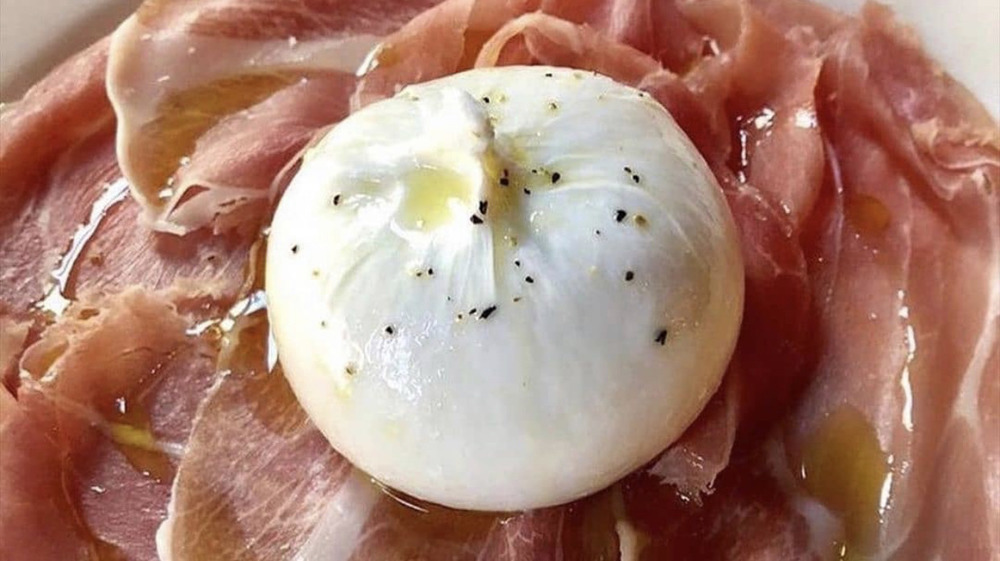 burrata and prosciutto