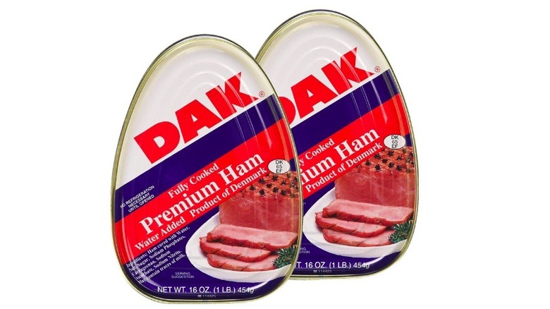 tins of canned ham