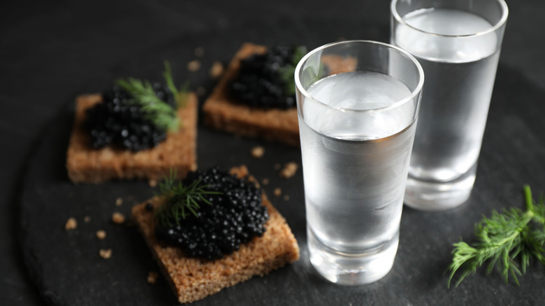 caviar and vodka