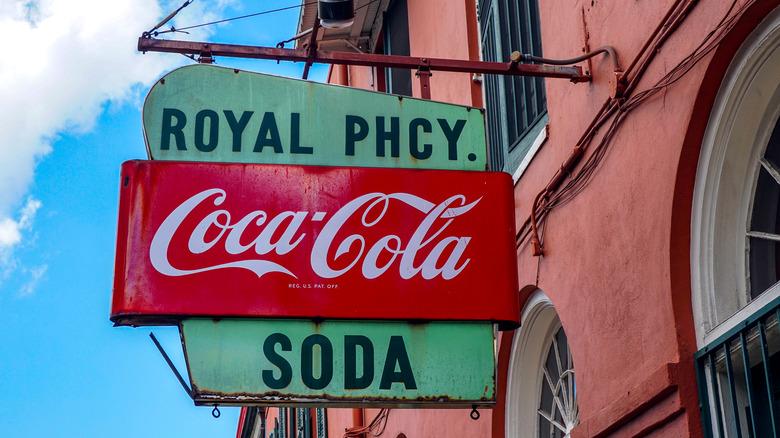 vintage coke pharmacy sign