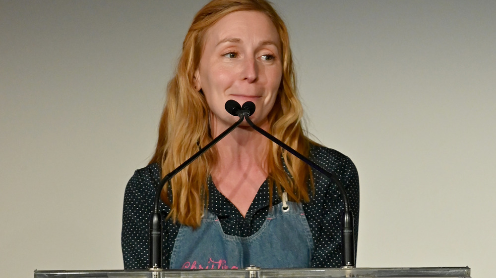 Christina Tosi speaking at an event