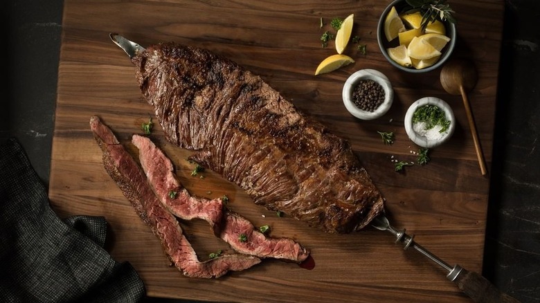 Grilled steak slices at Chama Gaúcha