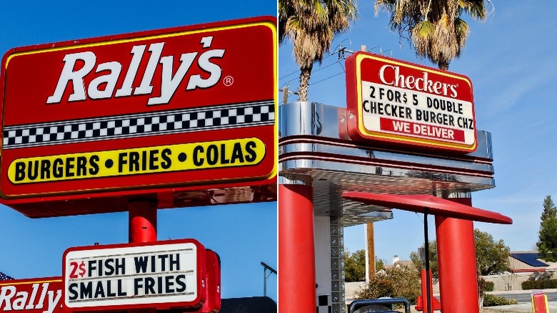 rally's and checkers signs