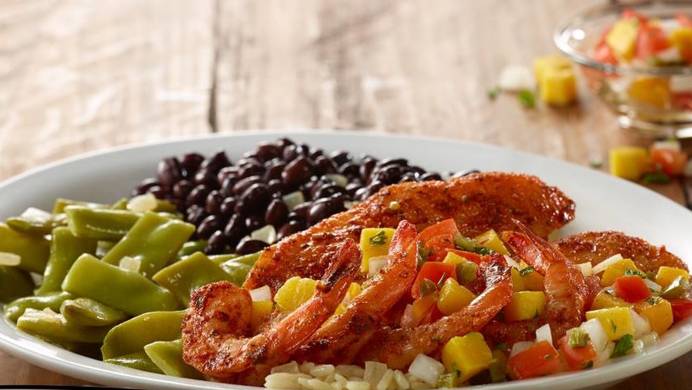 Tilapia and shrimp with mango salsa at Cheddar's scratch kitchen