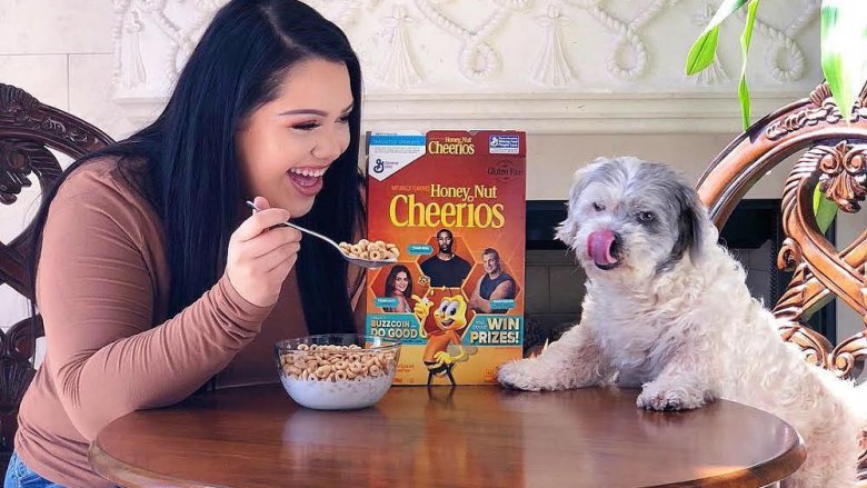 Cheerios and dog