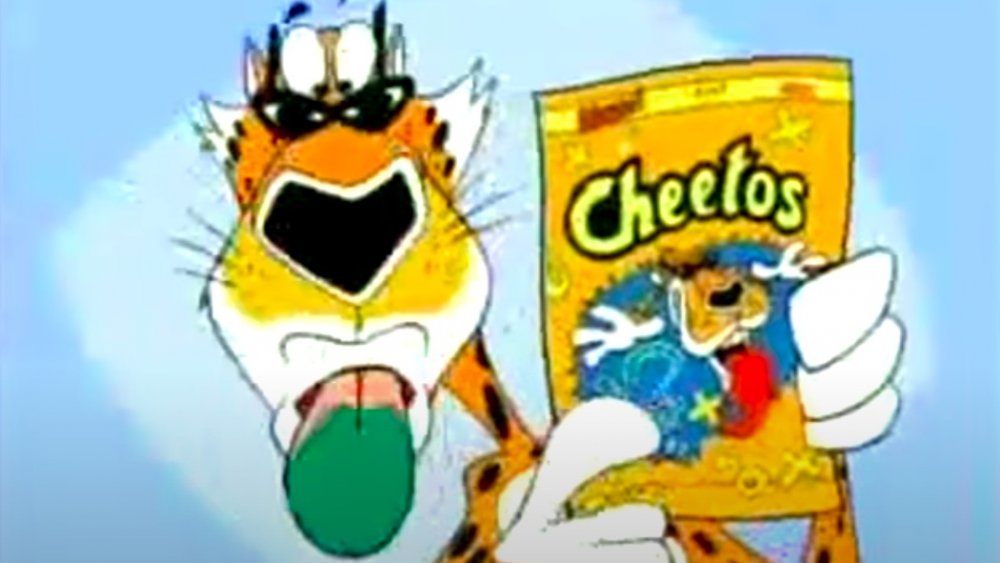 Chester Cheetah cheetos blue and green tongues