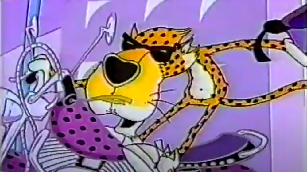 Chester Cheetah on motorcycle