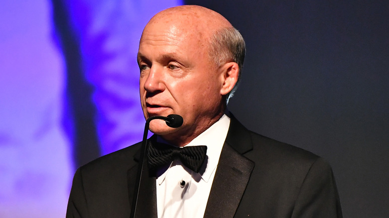 Dan Cathy in tux giving a speech