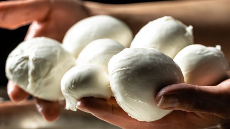 mozzarella made by hand