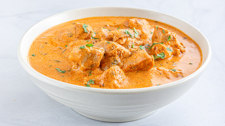 A bowl of butter chicken