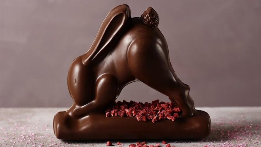 Yoga Bunny chocolate easter bunny