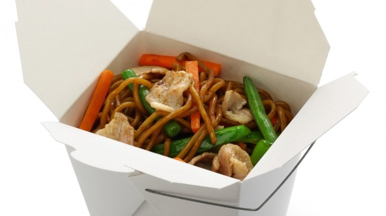 Chinese take out box chow mein